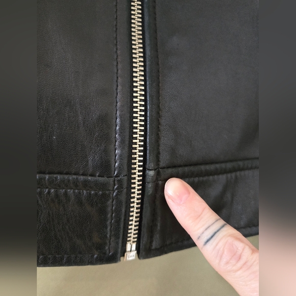 Vintage!! A&S Collections | Black Lamb Leather Jacket, Size M (Made Small) - Picture 9 of 11